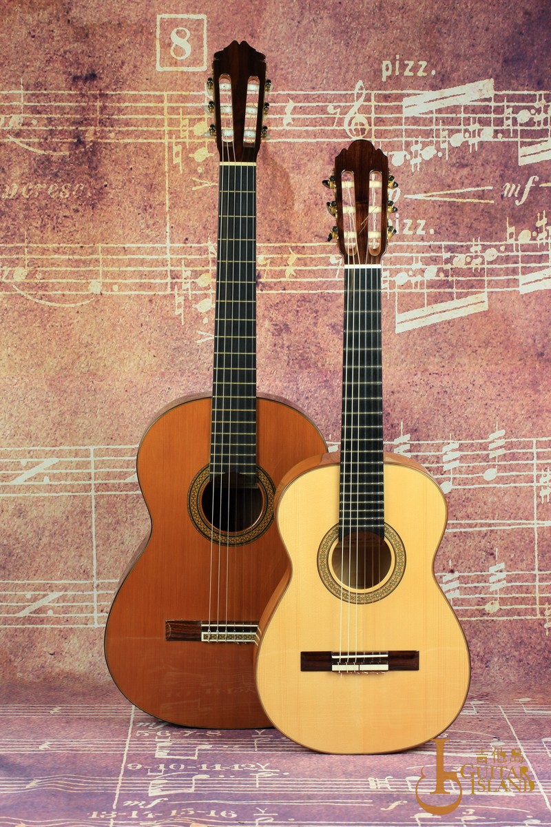 标准吉他和530mm的吉他尺寸对比